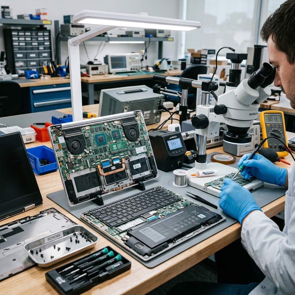 Reparación placa madre de notebook y microsoldadura